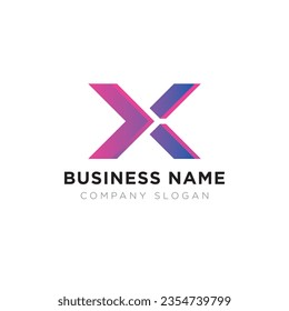 Initial x Letter coding company logo design