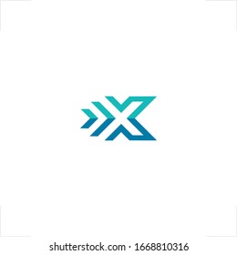 initial X letter logo design