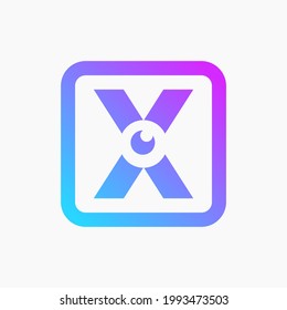 Initial X Letter Logo Design Vector Template. Creative icon Illustration.