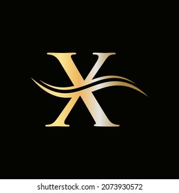 Initial X Letter Logo Design Template. X Logo Design Modern, Flat, Minimalist Business Sign For Luxury Concept And Company Identity