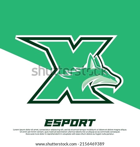 Initial x letter logo design  wolves mascot esport logo design, Cerberus Head Mascot  Esport