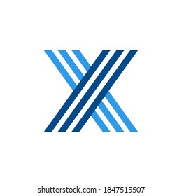 Initial X Letter Logo Vector Illustration Design Template.