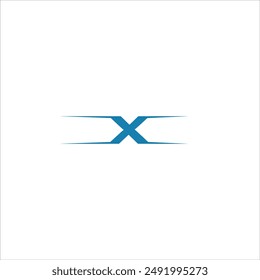 The initial X logo is in blue and on a white background