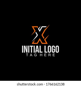 initial X logo font Thorns - Logo Design Template