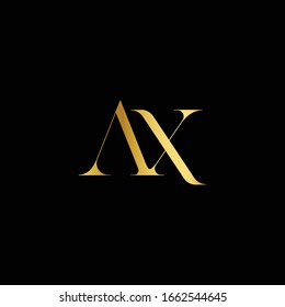 Inicial A X vector de identidad de logotipo moderno minimalista
