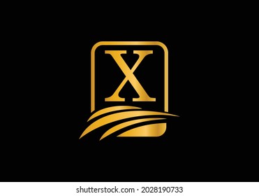Initial X monogram alphabet with agriculture. agriculture logo design vector template. Font emblem. Modern vector logo for business and company identity