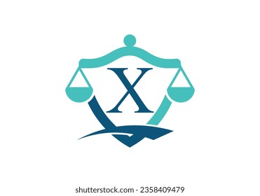  Initial X monogram alphabet with law scale sign symbol.
Law Attorney, Legal, Lawyer Service, Law Office, Scale, Logo Template