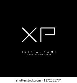 Initial X P minimalist modern logo identity vector