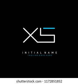Initial X S minimalist modern logo identity vector