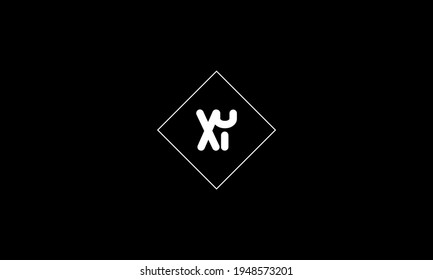 Initial X Y minimalist modern logo identity vector