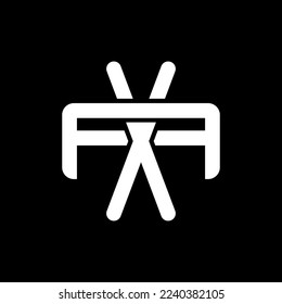 Initial XA, AX monogram logo overlapping