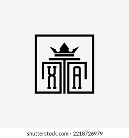 Logo und Symboldesign der Anwaltskanzlei der ersten XA-Anwaltskanzlei, Vektorgrafik