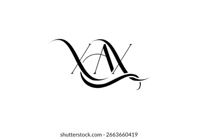Initial XAX letter logo design. Elegant Monogram Logo Design with Decorative Elements and Typography