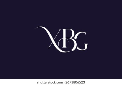 Initial XBG letter logo design. Elegant Monogram Logo Design with Decorative Elements and Typography