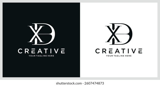 Initial XD or DX letter logo design vector