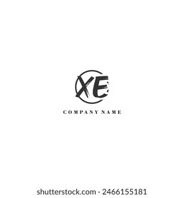 Iniciales XE cepillo logo empresa identidad de tendencia