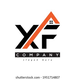 Initial-XF-Immobilien-Design-Vektorgrafik