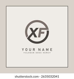 Initial XF Vector Logo - Elegant Monogram Template for letter X and F for your Business