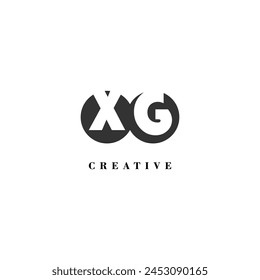 Initial XG company creative label trendy idea brand