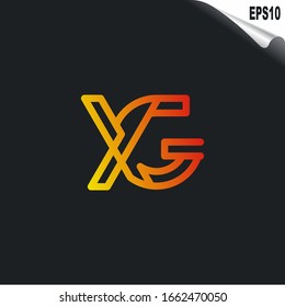 Initial XG Logo monogram design template. Simple elegant shape style modern logo.