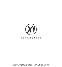 Initial XI brush logo company trend identity