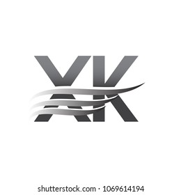 Initial XK wing logo, grey color vector logotype, logo for company name business and company identity.