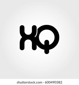 initial xq black business logo