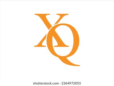 XQ inicial, logotipo de letra QX y plantilla


