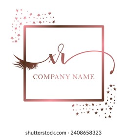 Initial XR calligraphy company eye and eyelash handwriting