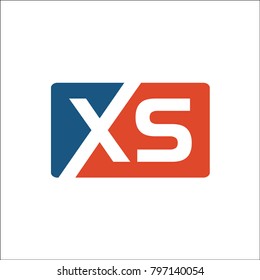 initial XS logo abstract block