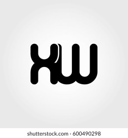 initial xw black business logo