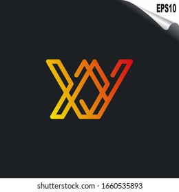 Initial XY Logo monogram design template. Simple elegant shape style modern logo.