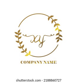 initial XY logo vector handwriting signature Elegant branding art
