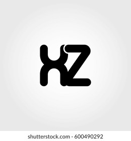 initial xz black business logo
