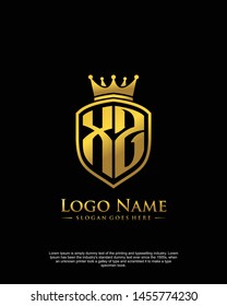 initial XZ letter with shield style logo template vector