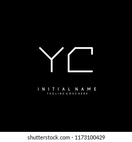 Initial Y C minimalist modern logo identity vector