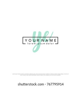 Initial Y & E elegant logo template vector