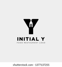 initial y food equipment simple logo template vector icon abstract