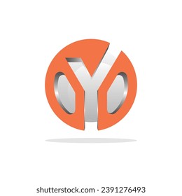 initial Y Globe Circle design vector, Usable for Business and Technology Logos. Flat Vector Logo Design Template Element