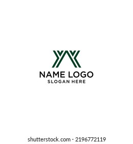 Initial Y home green logo