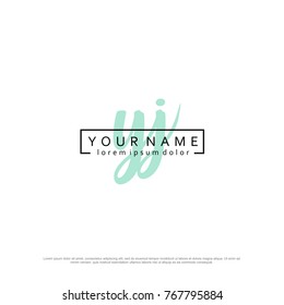 Initial Y & J elegant logo template vector