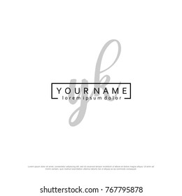 Initial Y & K elegant logo template vector