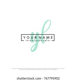 Initial Y & L elegant logo template vector