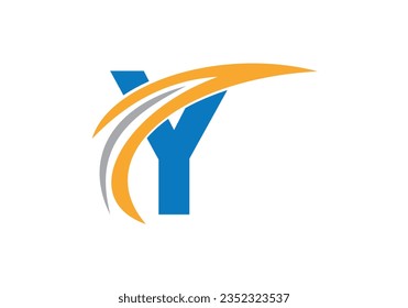 Initial Y Letter Alphabet Logo Design im Vektorformat. Logo für die Unternehmens- und Unternehmensidentität