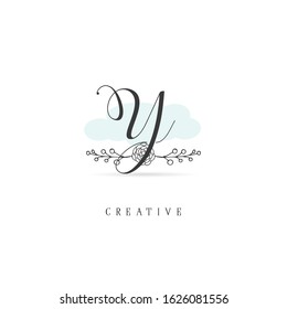 Initial Y Letter Handrawn logo vector. Design Template Illustration