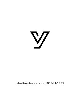 initial Y Letter Logo Design Line Monogram Icon Vector Template