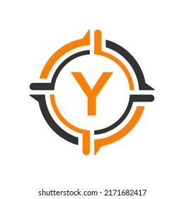 Initial Y-Buchstaben Logo Design Vektorvorlage. Abstrakter Buchstabe Y Logo-Design