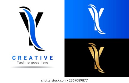 Initial Y Letter Logo Design. Creative Modern Y Letter logo vector template