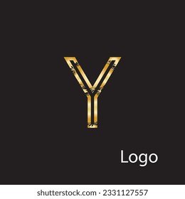 Initial Y letter luxury beauty flourishes ornament monogram logo Swoosh Letter Logo Design for business and company identity. Water Wave Y Logo with modern trendy