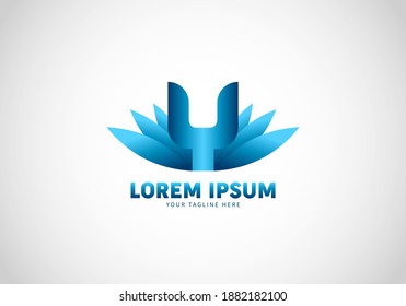 Initial Y Letter Wing, Logo Template, Elegant Design, Resembling a flower.